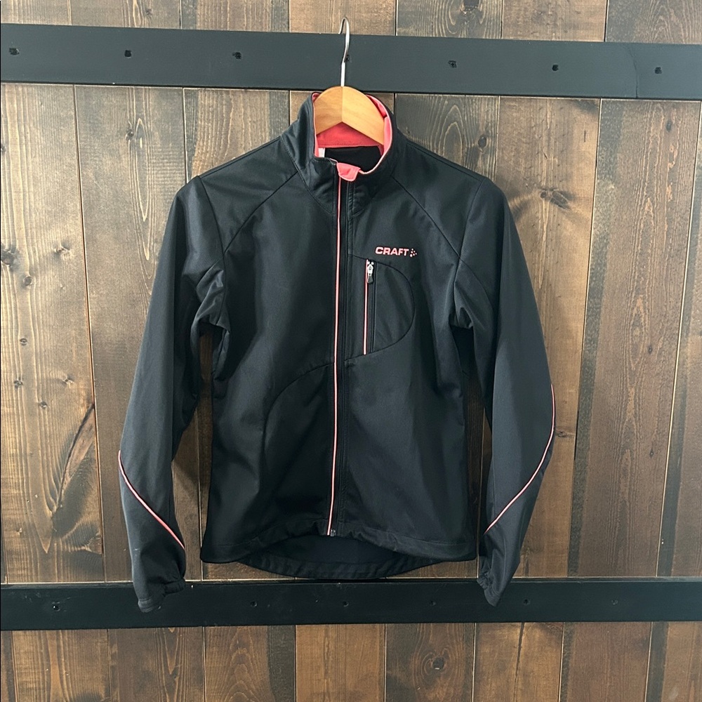 Craft Black Performance Jacket with Pink Accents Women’s Size S